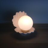Opaline shell and pearl lamp, ceramics