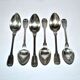 Set of 6 CHRISTOFLE Chinon coffee spoons, 14cm filet model
