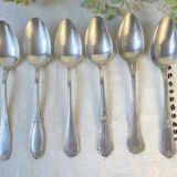 Set of 6 mismatched vintage soup spoons