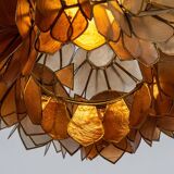 Suspension ball in pearly capiz shell Germany 1960s