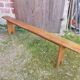 Old vintage solid wood bench