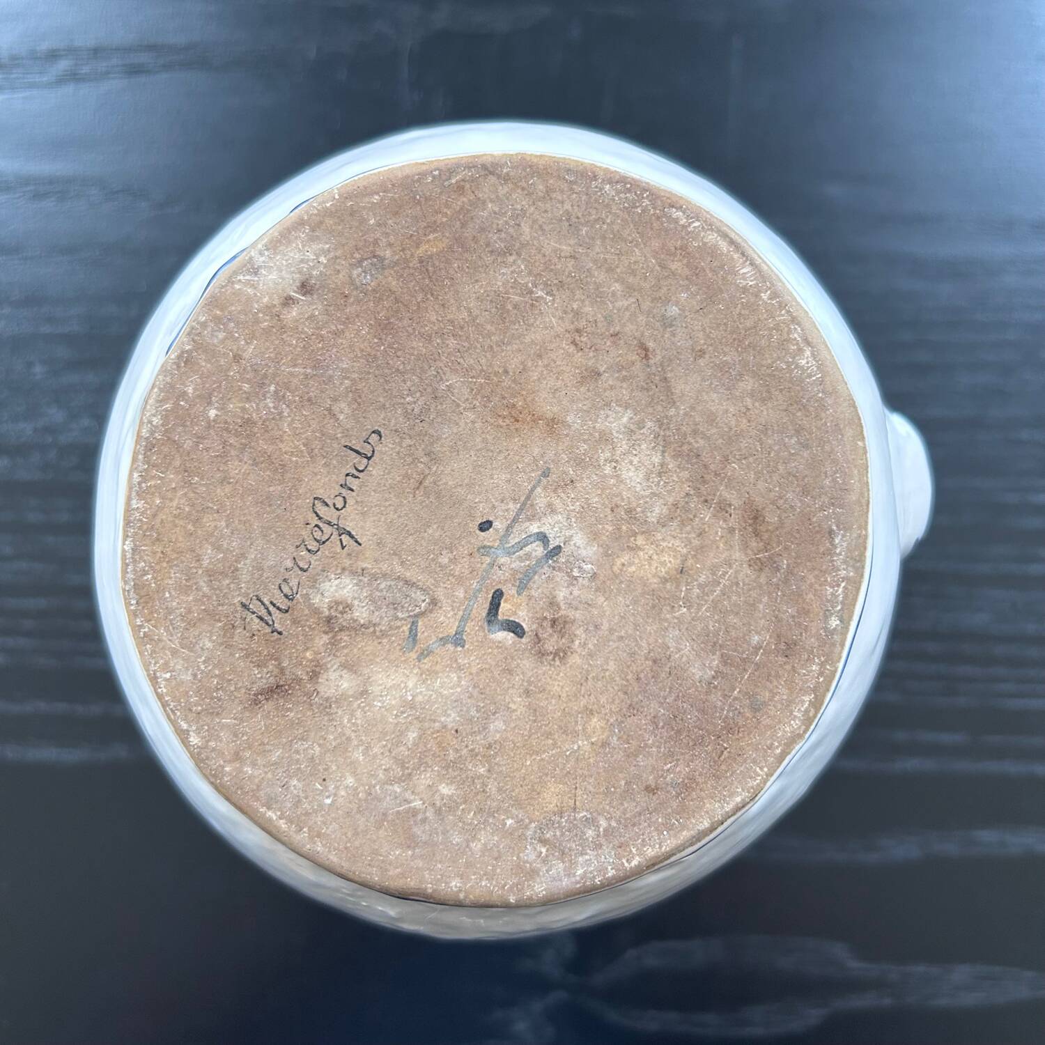 Blue floral decor pitcher