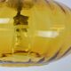 Mid-Century Brass and Amber Glass Pendant Lamp