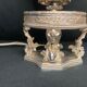 Old lamp foot silver metal and ostrich egg late nineteenth century