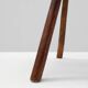 Rustic French wooden stool in wabi sabi style, ca. 1850