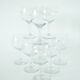 Set of 9 old wine glasses, engraved, 1940