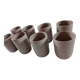 8 mugs en céramique émaillée signés