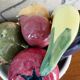 Mid-century trompe l'oeil ceramic fruit and vegetable bowl