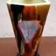 Cubist pitcher vase, Limoges enamels, 1950s