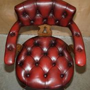 Victorian Chesterfield leather captain's chair