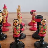 Jeu d'échec russe matryoshka