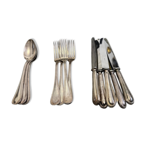 14 couverts Ercuis plaqué