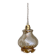 Vintage globe pendant light in amber glass