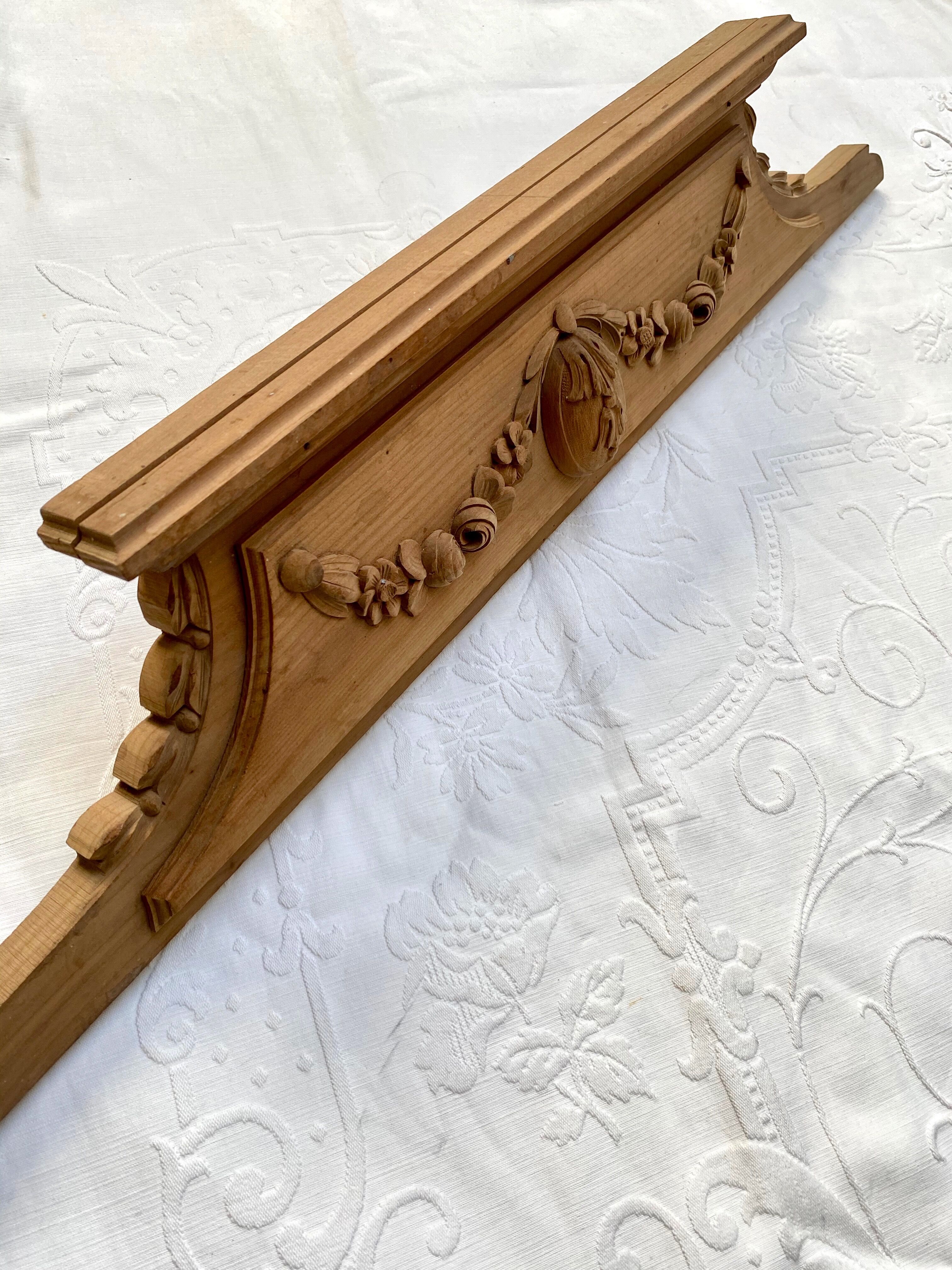 Solid wood pediment