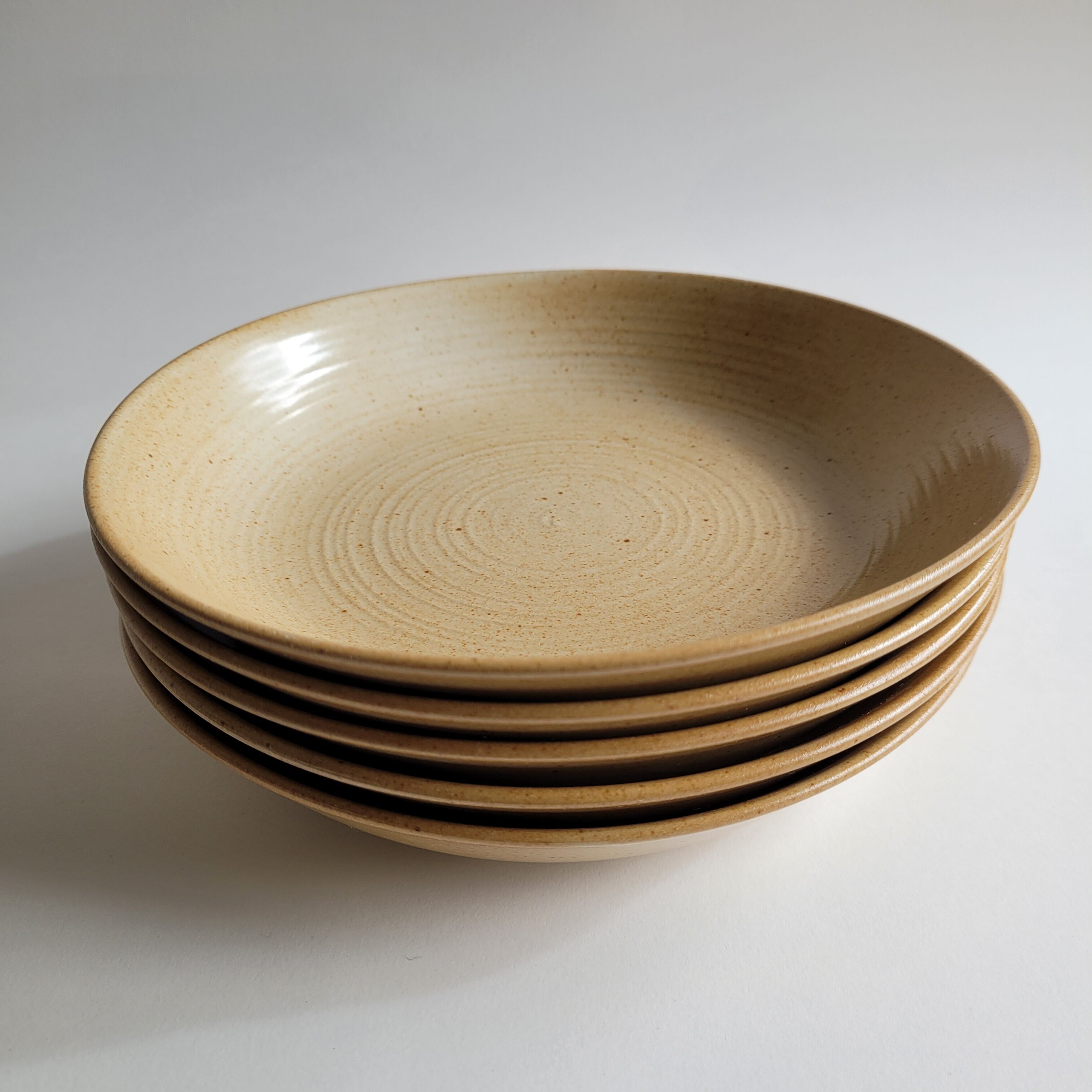 Lot de 5 assiettes creuses en grès