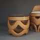 Organic Sculptural hand-crafted Palm Wood Coffee Table, 1970s