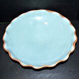 Old salad bowl in glazed terracotta signed bisch seltz