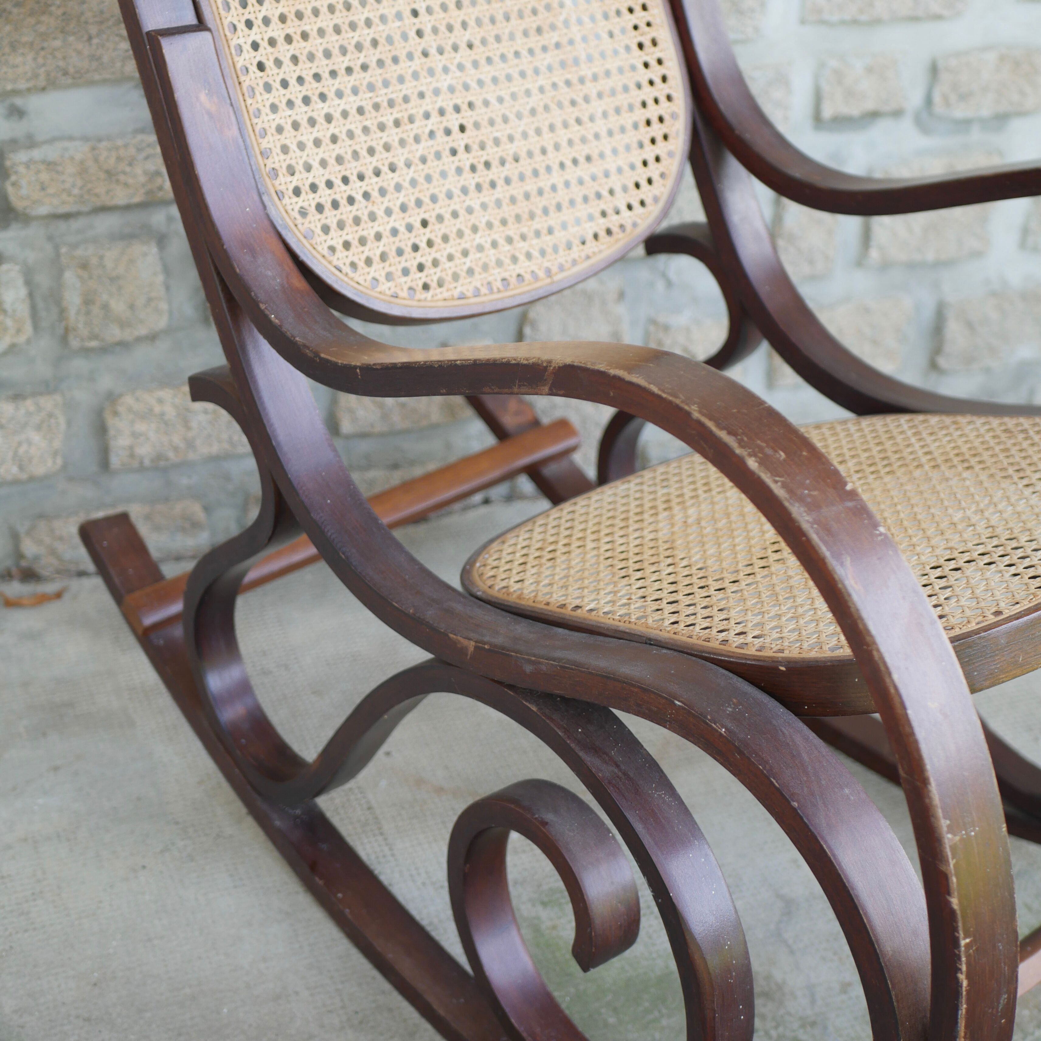 Wooden rocking chair and canning