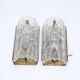 Glass wall lamp by Carl Fagerlund for Orrefors Sweden 1960s set of 2
