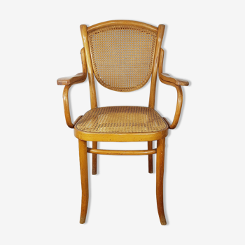 Seated chair and canning back, Thonet ref sl02 label