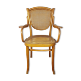 Seated chair and canning back, Thonet ref sl02 label