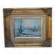 Small old painting signed