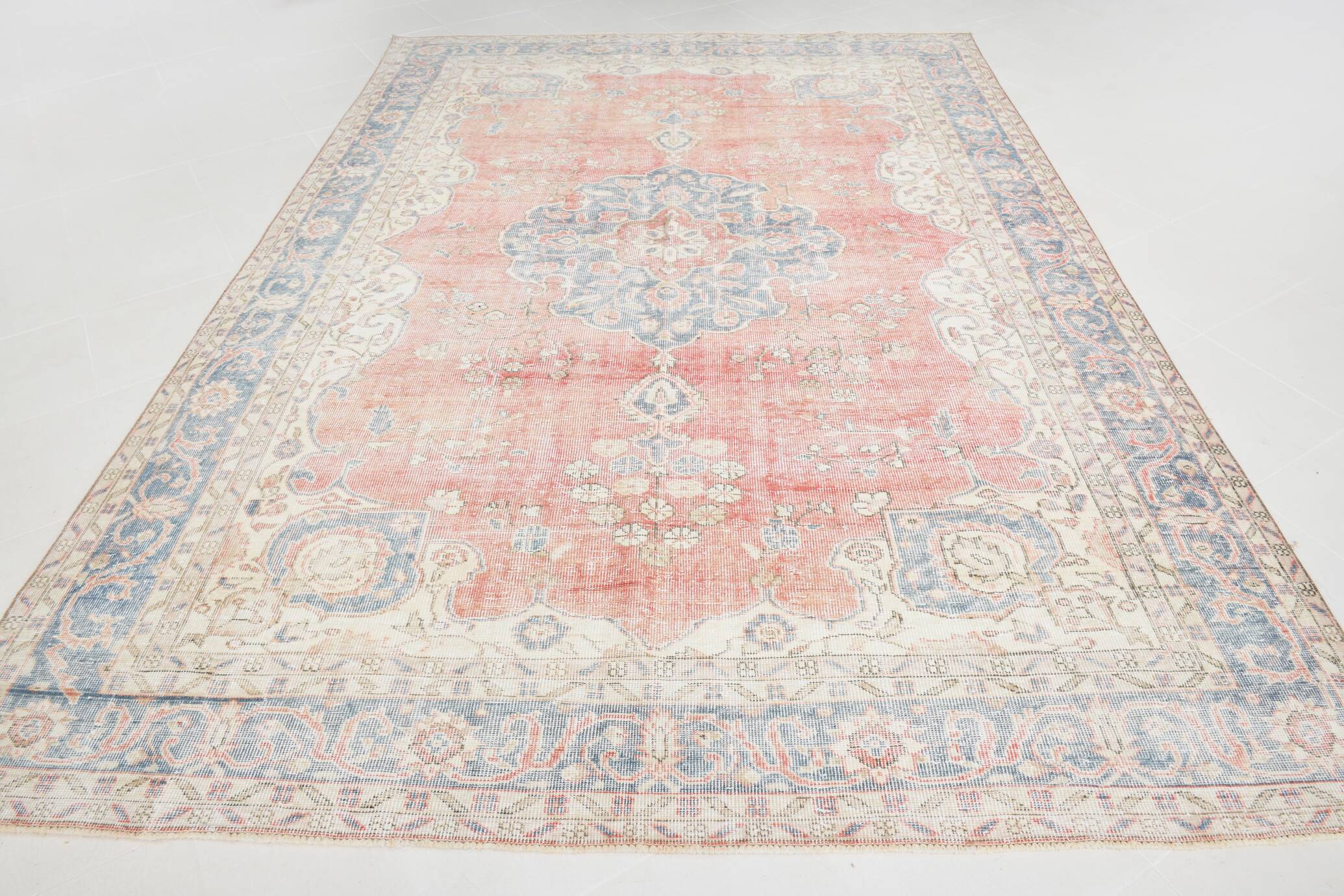 8x11 Dusty Red Vintage Persian Rug, 243x347Cm