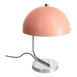 Mid-century pink sphere table lamp