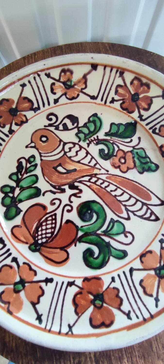 Ceramic plate Mathé Dénes pottery Korond