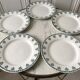 Set of 5 flat plates Terre de Fer Saint-Amand late nineteenth