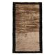 Hand-Knotted Turkish Tulu Rug. 100% Wool Minimalist Border Design. Beige, Brown & Black Colors. Custom Options Available