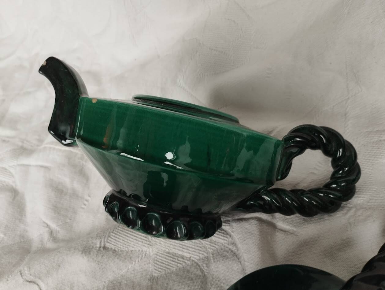 Vallauris green tea set – 1960s