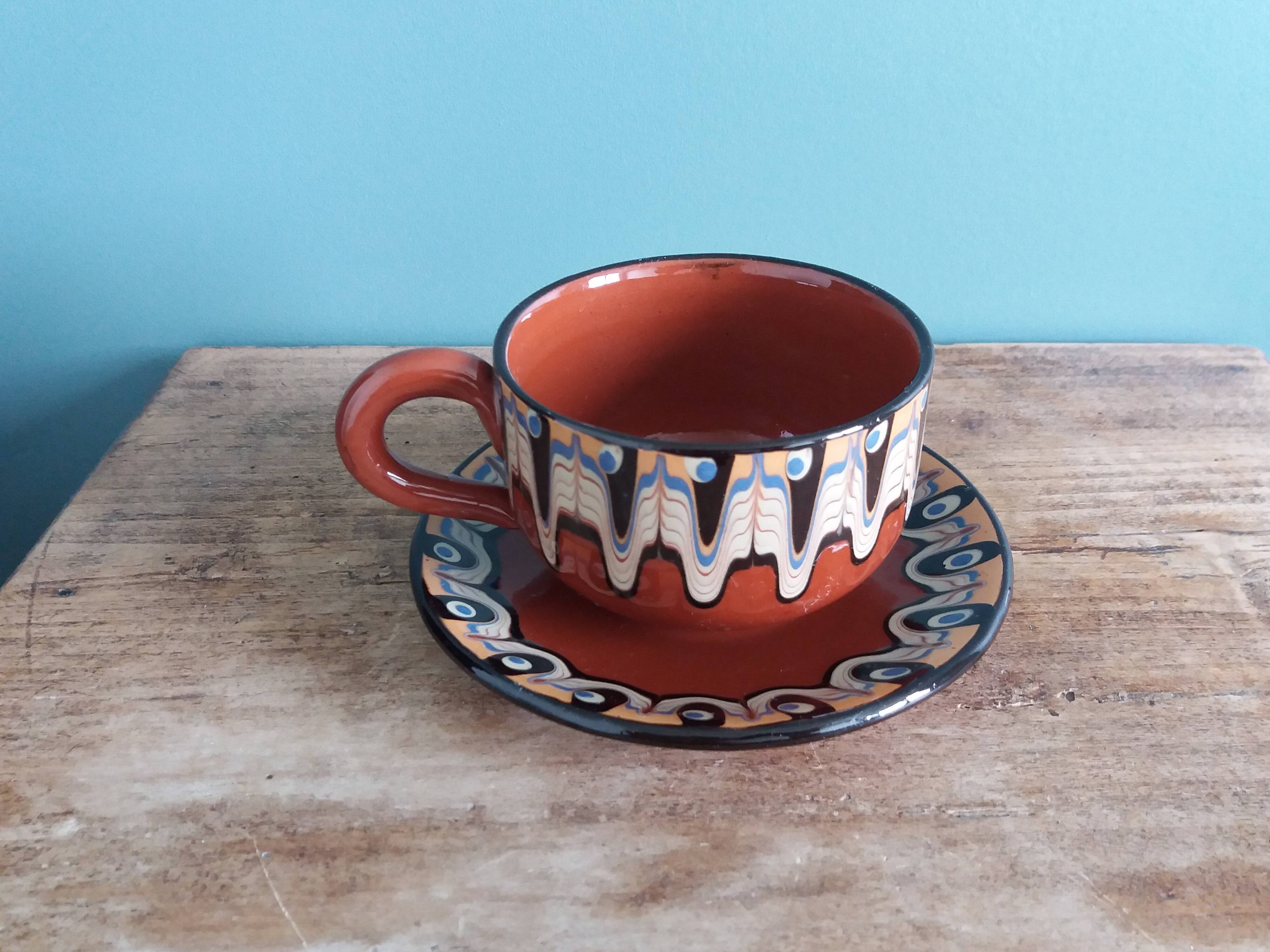 Tasse et soucoupe Trojan Bulgarie