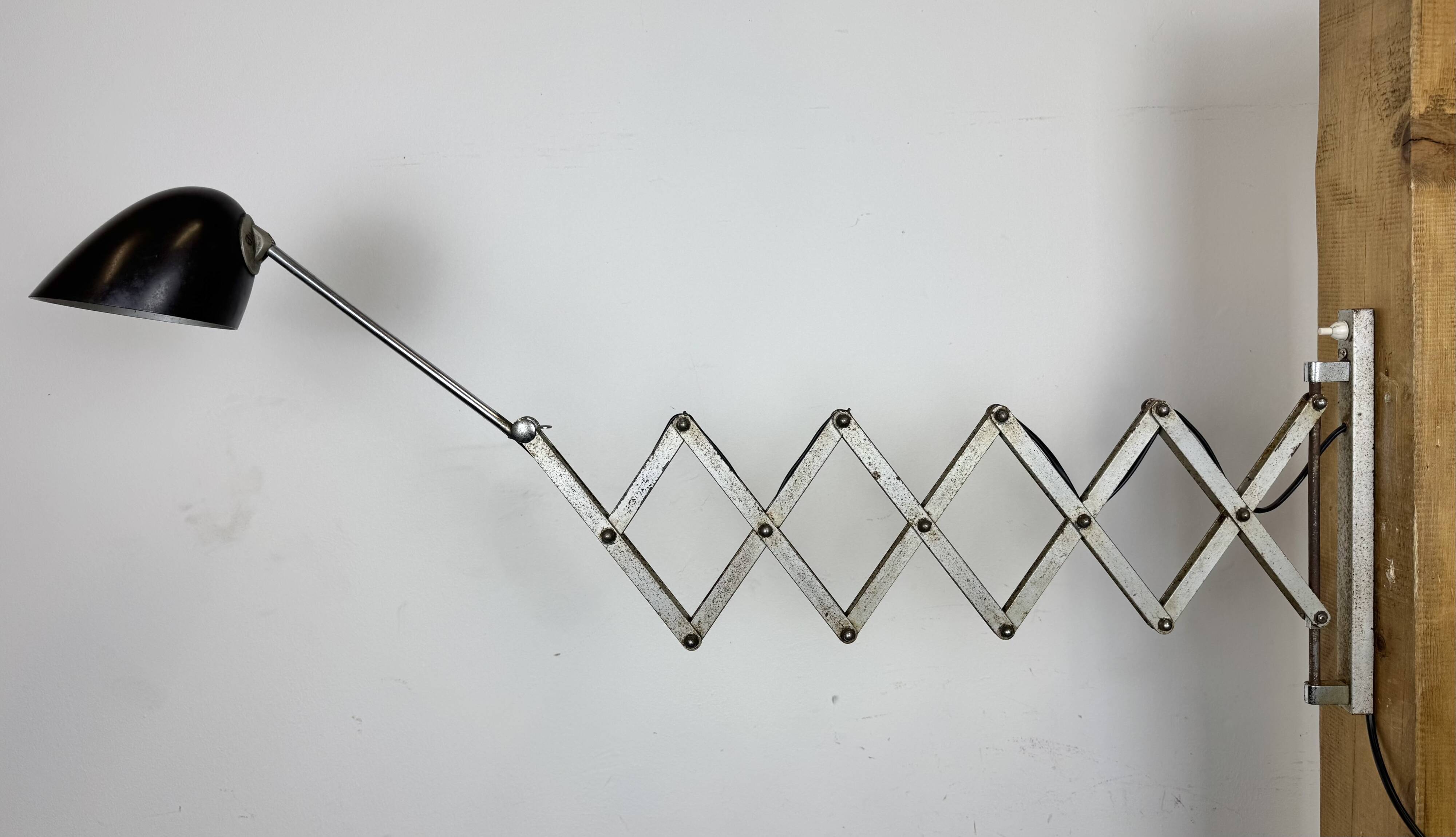 Industrial Midcentury Scissor Wall Lamp, 1950s
