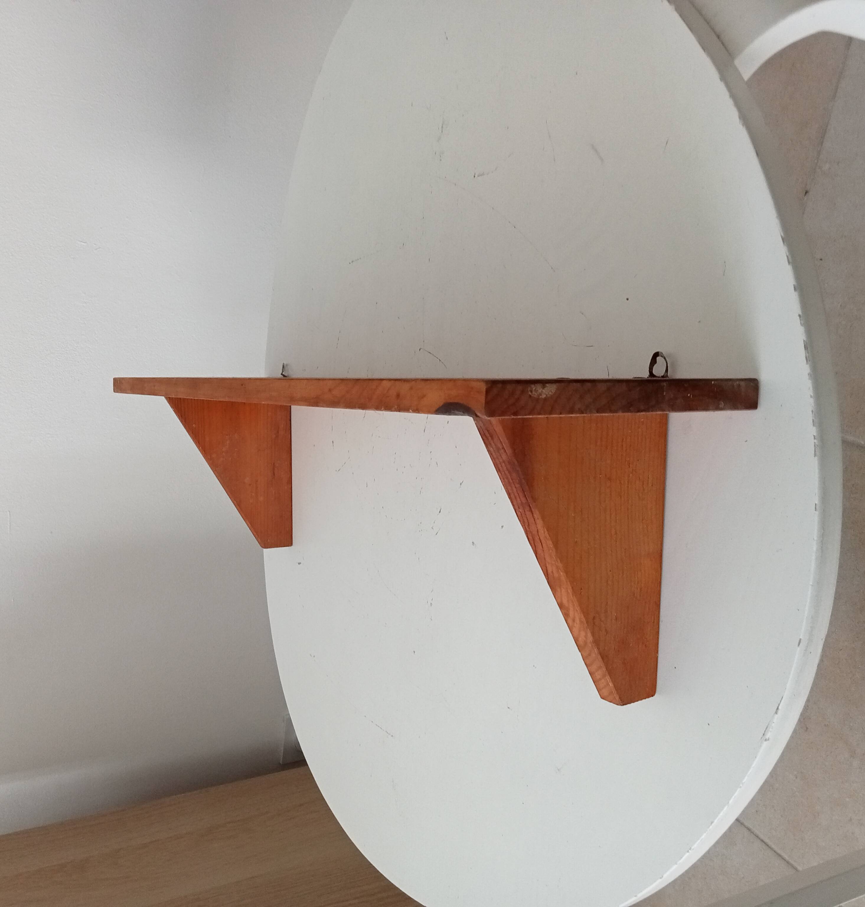 Vintage wooden wall shelf