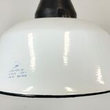 Enamel and cast iron industrial pendant light 1960s