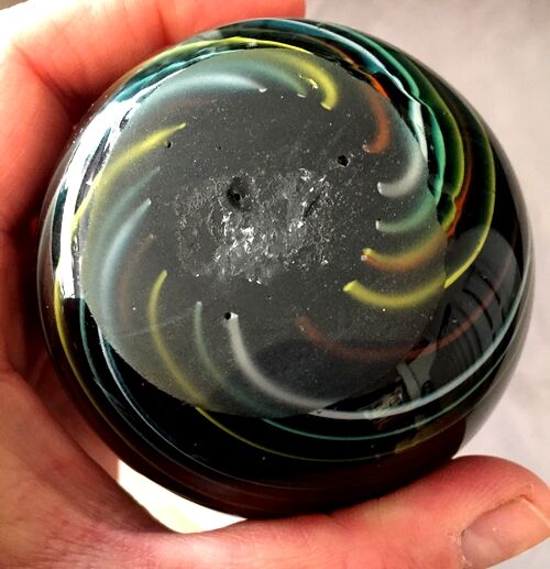 Sulphide paper press in hypnotic multicolored tones