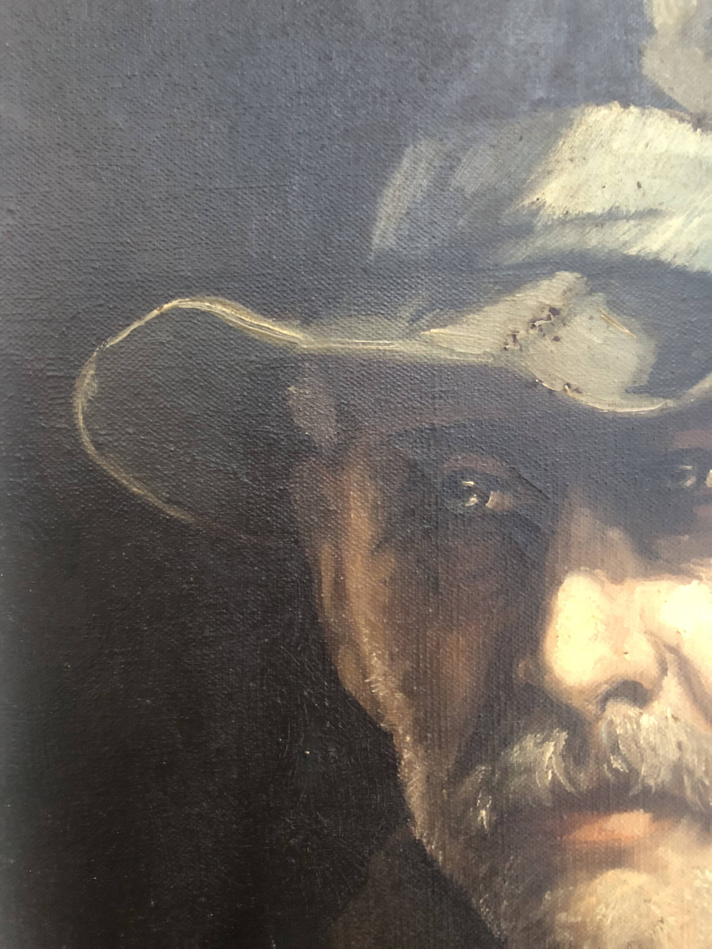 Portrait à l’huile d’homme âgé