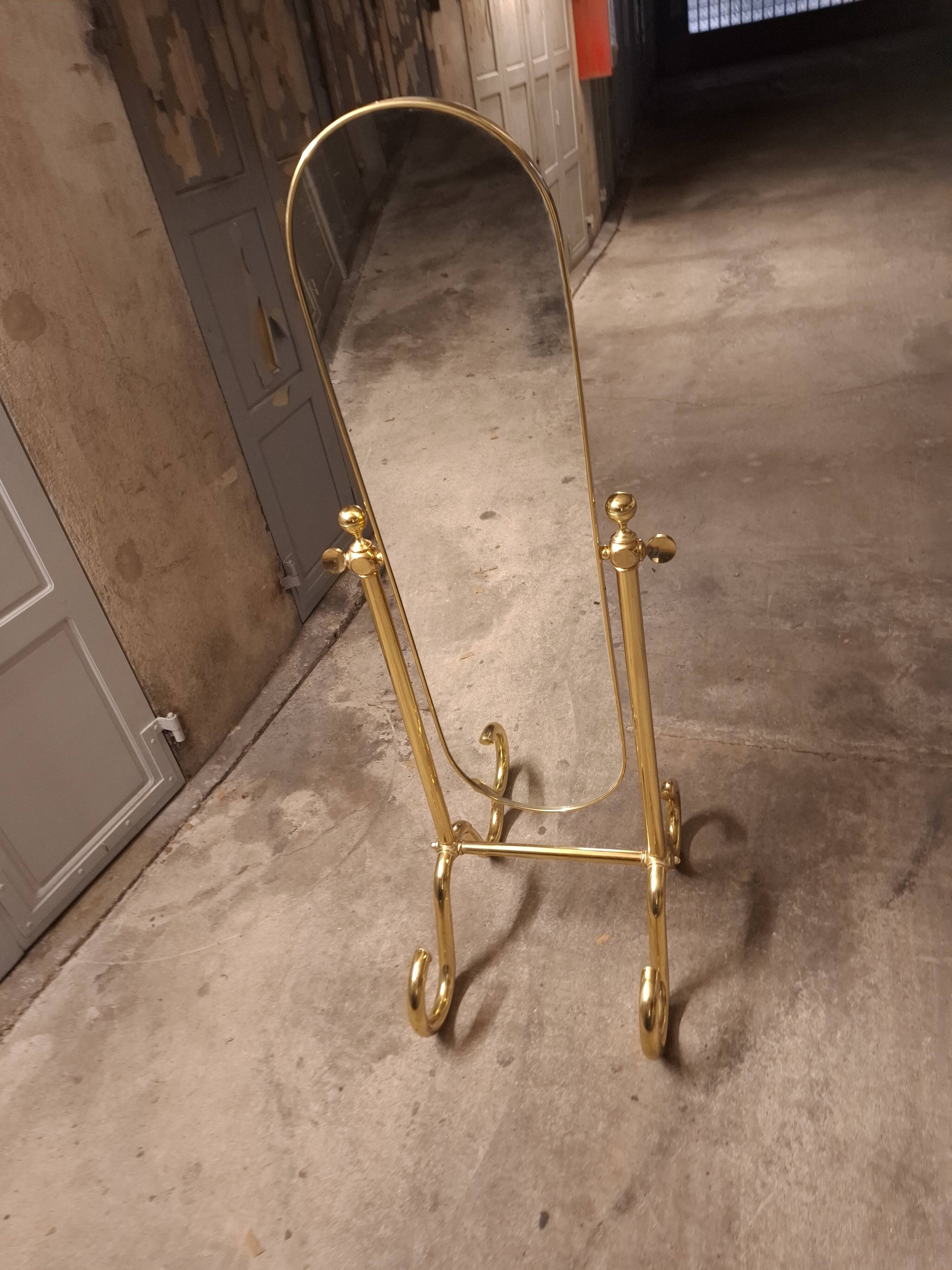 VINTAGE 70'S BRASS MIRROR