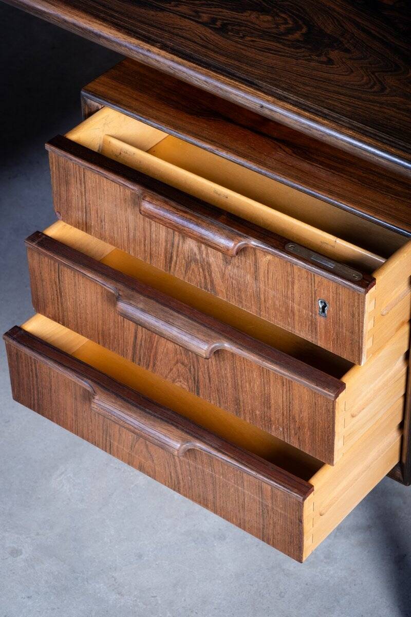Rosewood desk by Gunni Omann for Omann Jun Møbelfabrik, 1960s