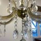 Louis XV style chandelier, glass pendants, 6 lights