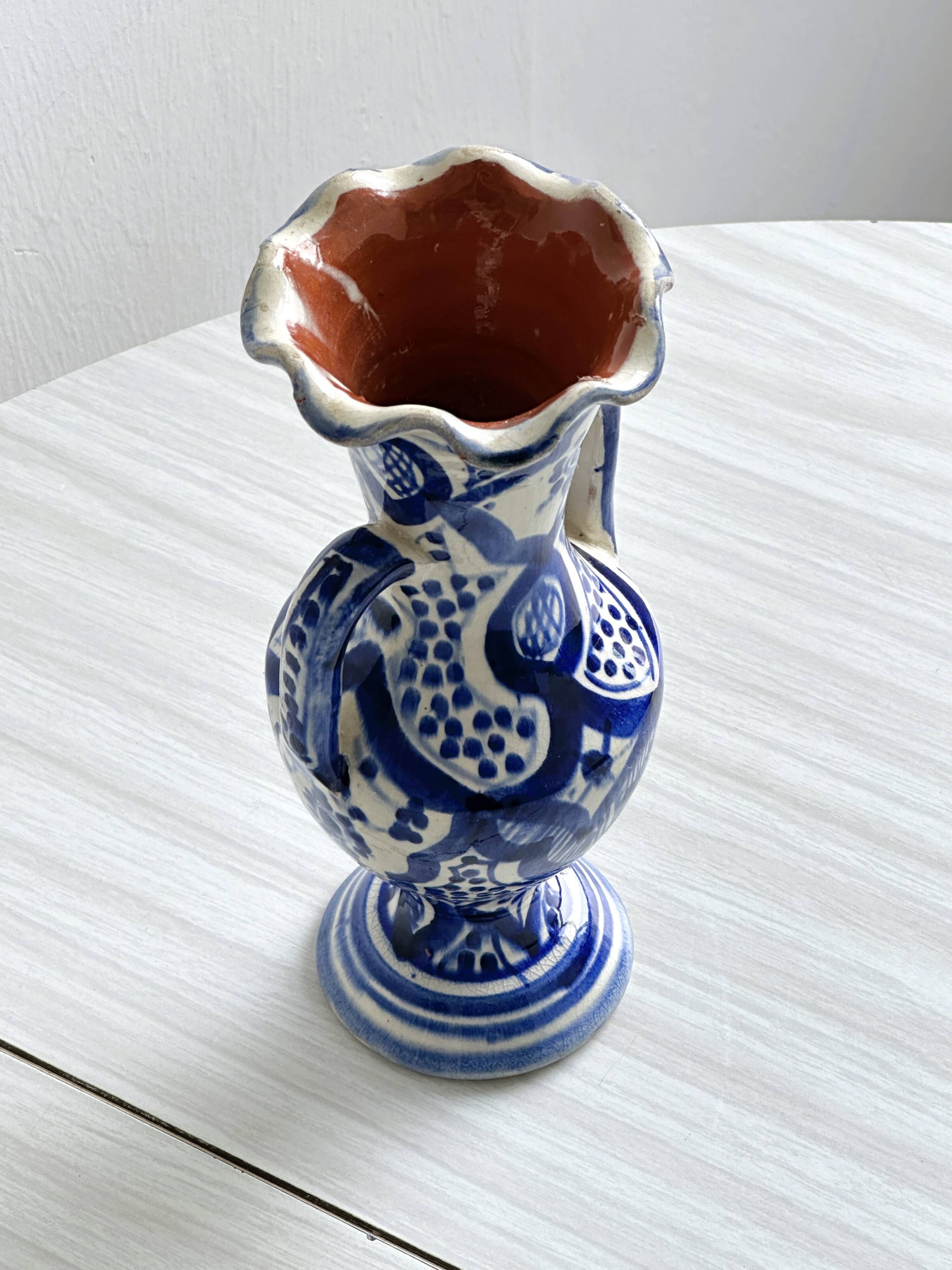 Hand painted North African style vase.