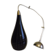 Suspension signed Vianne, inverted drop in glass lined black nuanced and purple interior