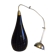 Suspension signed Vianne, inverted drop in glass lined black nuanced and purple interior