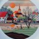 Dish with naïve pillivuyt décor