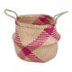 Pink Foldable Basket 35x30 cm (L),Boho-Style Foldable Basket