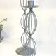 Geometric METAL CANDLE HOLDERS Patinated Gray