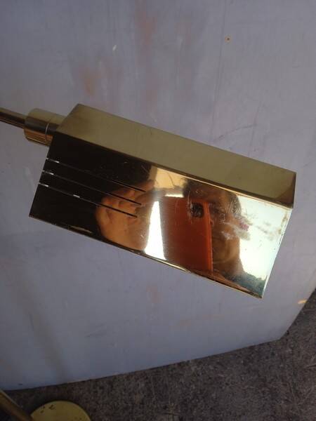 Reading light / articulated floor lamp ep 1970 golden brass