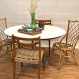 70s round tulip dining table