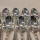 12 silver plated dessert spoons, Argental art deco goldsmith